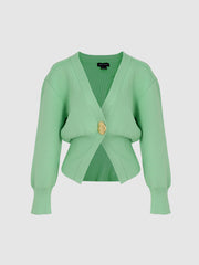 V-Neck Knitted Cardigan