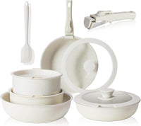 12 Pcs Pots and Pans Set Nonstick - Kitchen Cookware Set with Detachable Handle