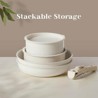 12 Pcs Pots and Pans Set Nonstick - Kitchen Cookware Set with Detachable Handle
