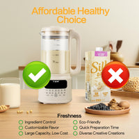 10-in-1 Nut & Bean Milk Maker - 1.5L, Preset Programs, Auto-Clean & Warm
