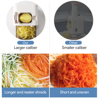Electric Cheese Grater - 5 Blades, 5-in-1 Veggie Chopper, 110mm