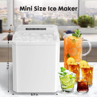 Ice Maker Self-Cleaning Portable Comes with Ice Scoop Suitable for Countertop