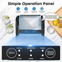 Ice Maker Self-Cleaning Portable Comes with Ice Scoop Suitable for Countertop