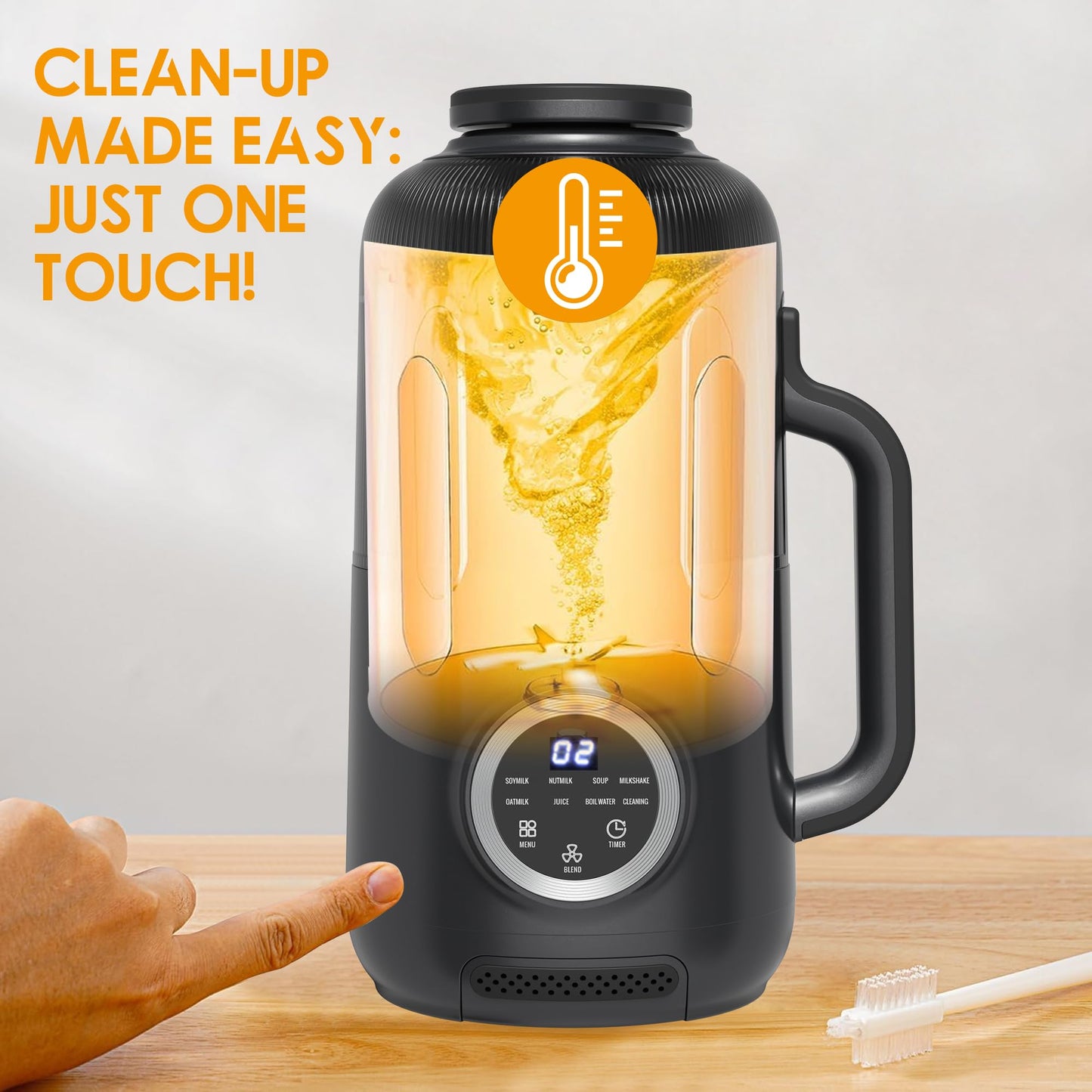 10-in-1 Electric Nut Milk Maker - 40oz, Auto-Clean, Delay Start & Keep Warma