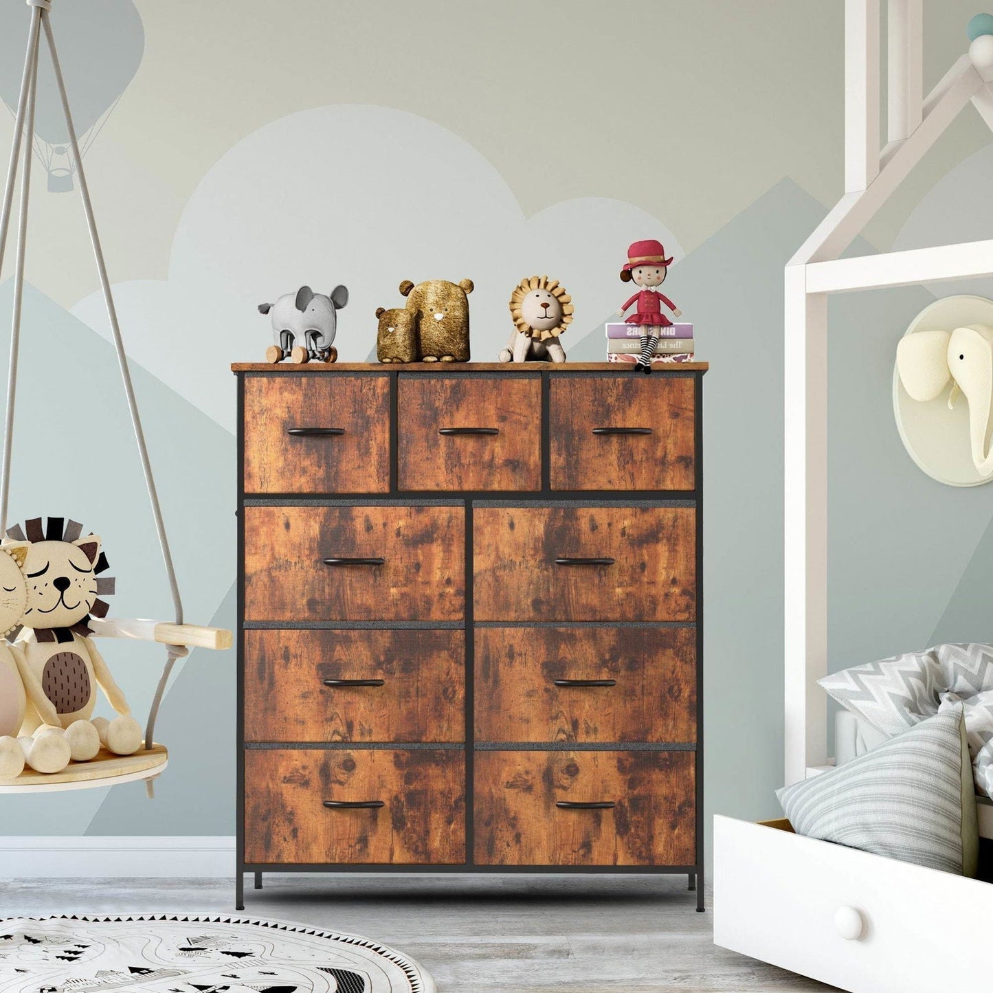 9 Drawer Combination Storage Fabric Cabinet