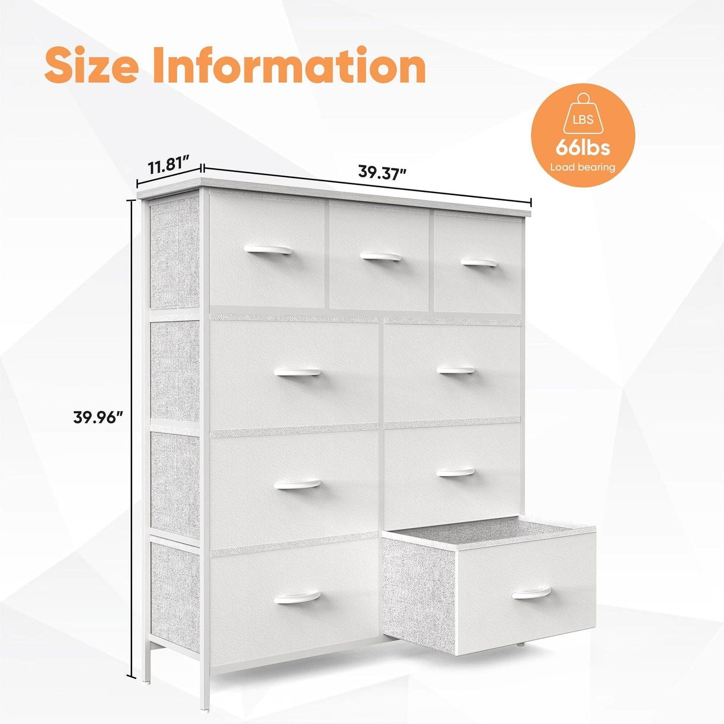 9 Drawer Combination Storage Fabric Cabinet