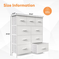 9 Drawer Combination Storage Fabric Cabinet