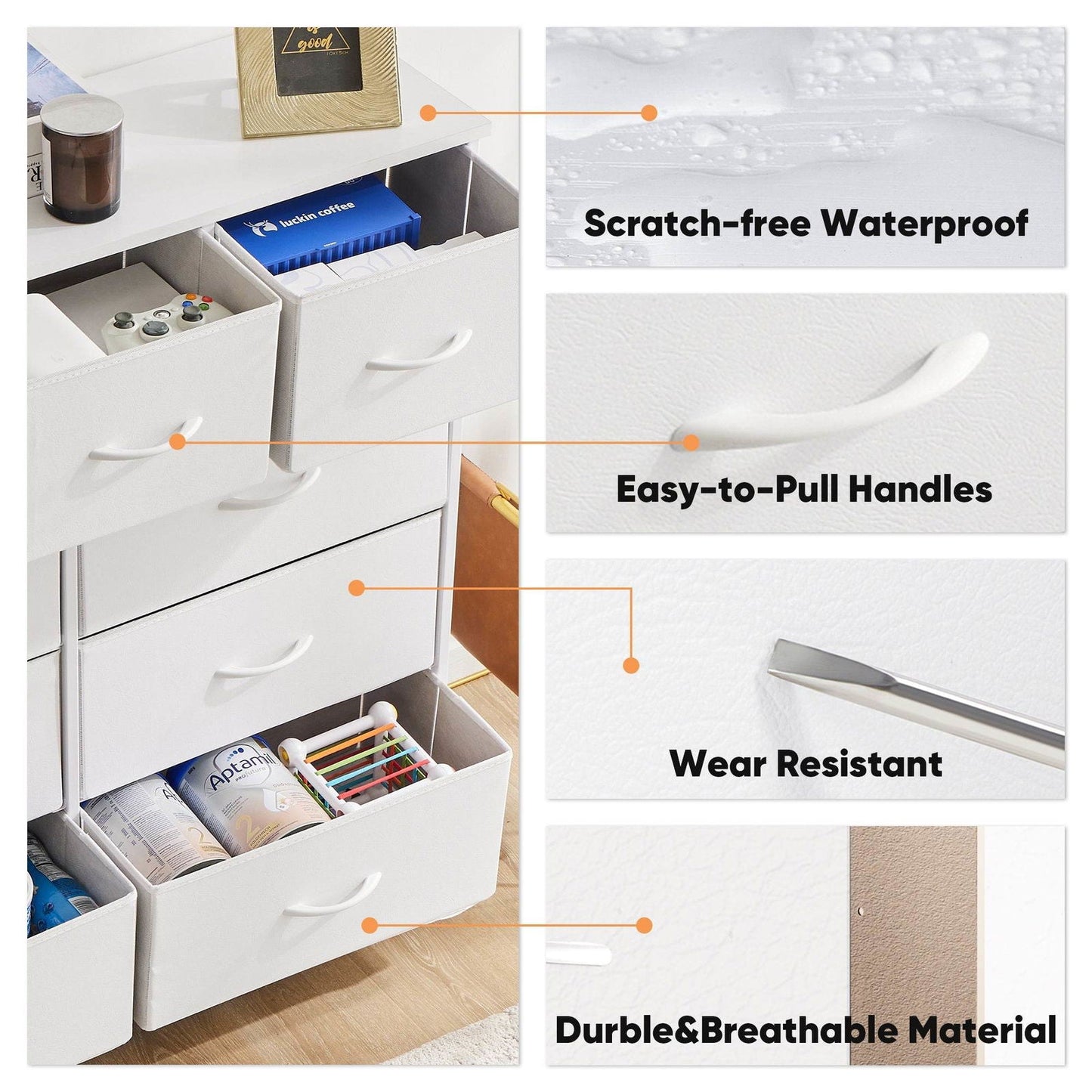 9 Drawer Combination Storage Fabric Cabinet