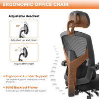 Gaming Reclining High-Back Mesh Chair with Ergonomic Leg Rest
