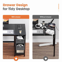 Computer Desk with Drawers for Home Office with Storage