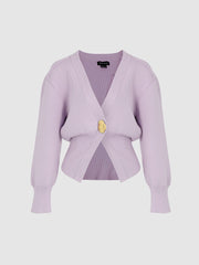 V-Neck Knitted Cardigan